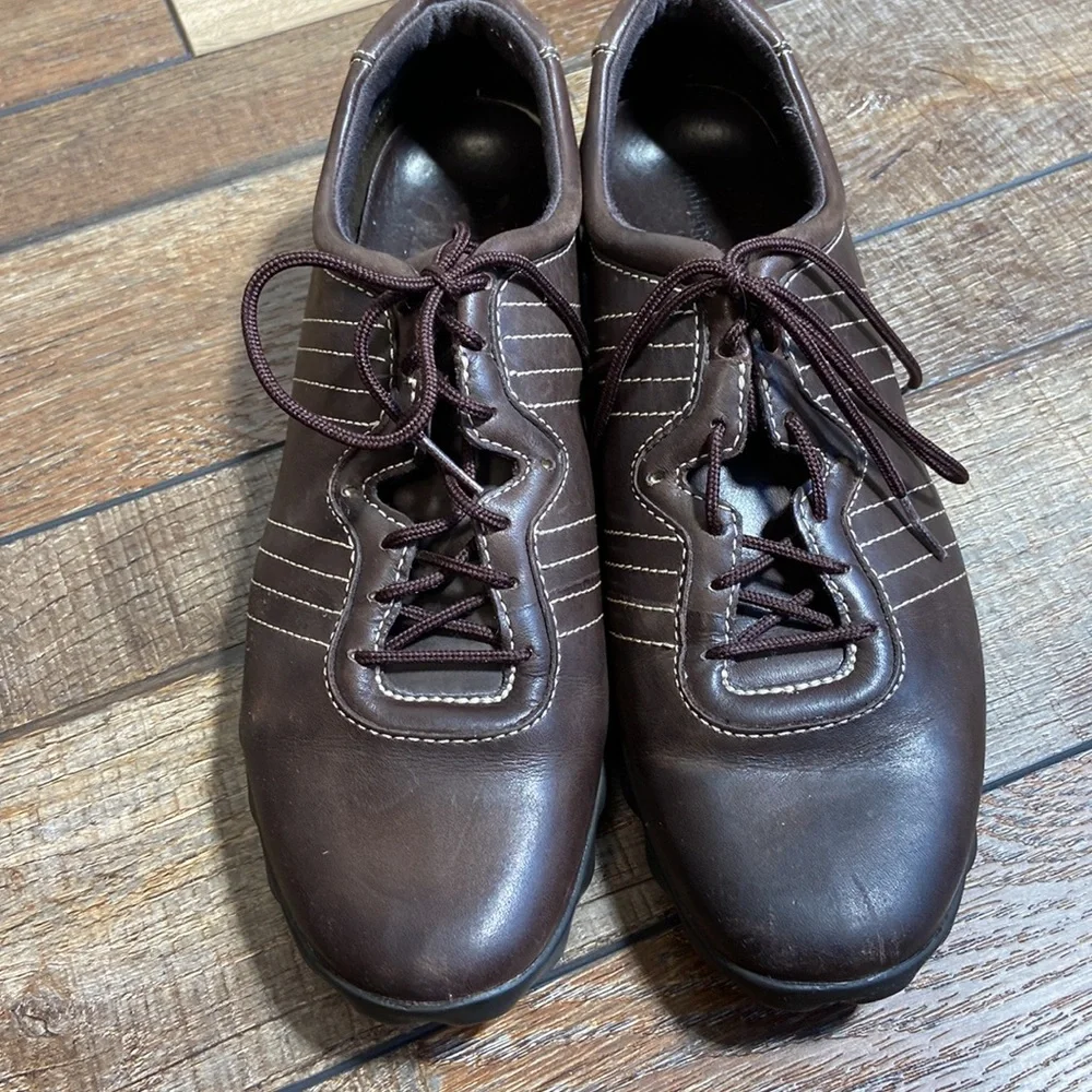 Timberland Brown Leather Oxford Sneakers Size 9.5